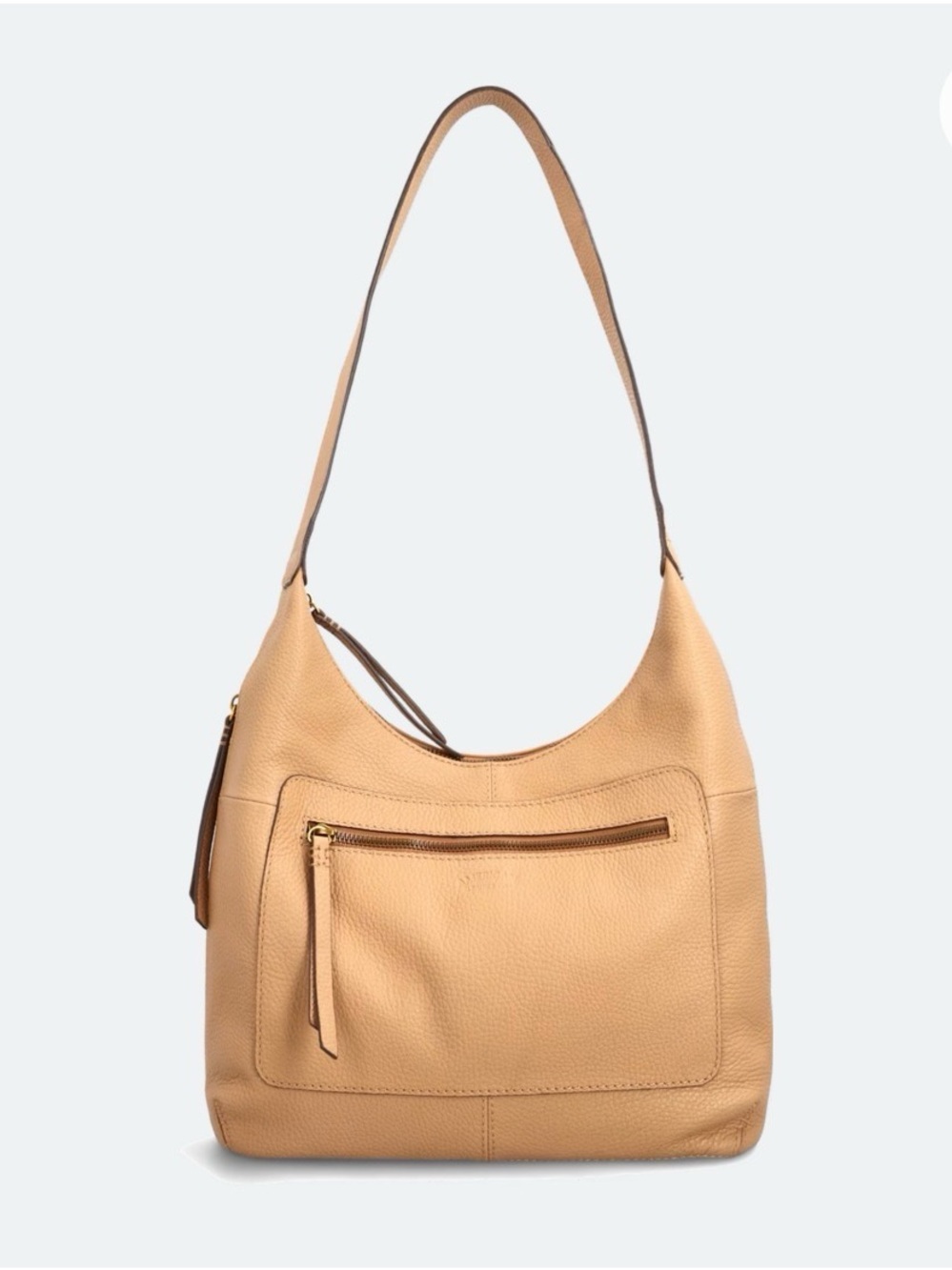 American Leather Tan Leather Shoulder Hobo Bag
